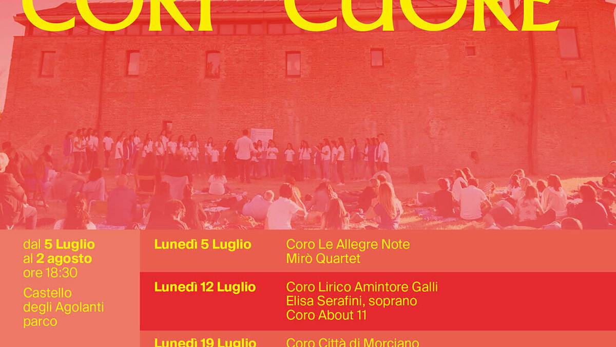 Riccione, la rassegna Dai cori al cuore apre lunedì 5 luglio
