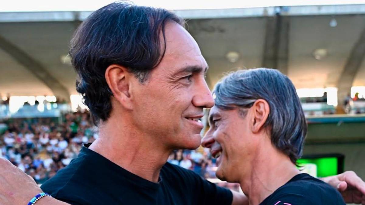 Alessandro Nesta, tecnico dell’Avellino, e Filippo Inzaghi, allenatore del Palermo (foto usavellino1912.com)