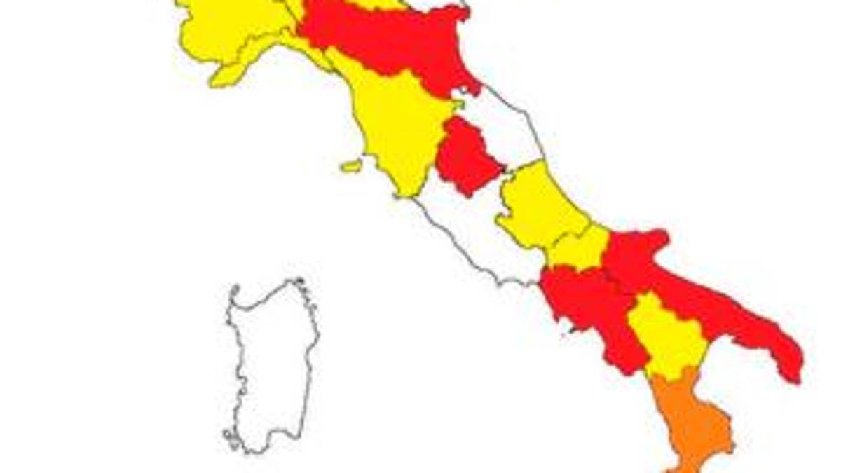 La cartina dell’Italia composta dall’Osservatorio Sicurezza sul Lavoro e Ambiente Vega Engineering di Mestre