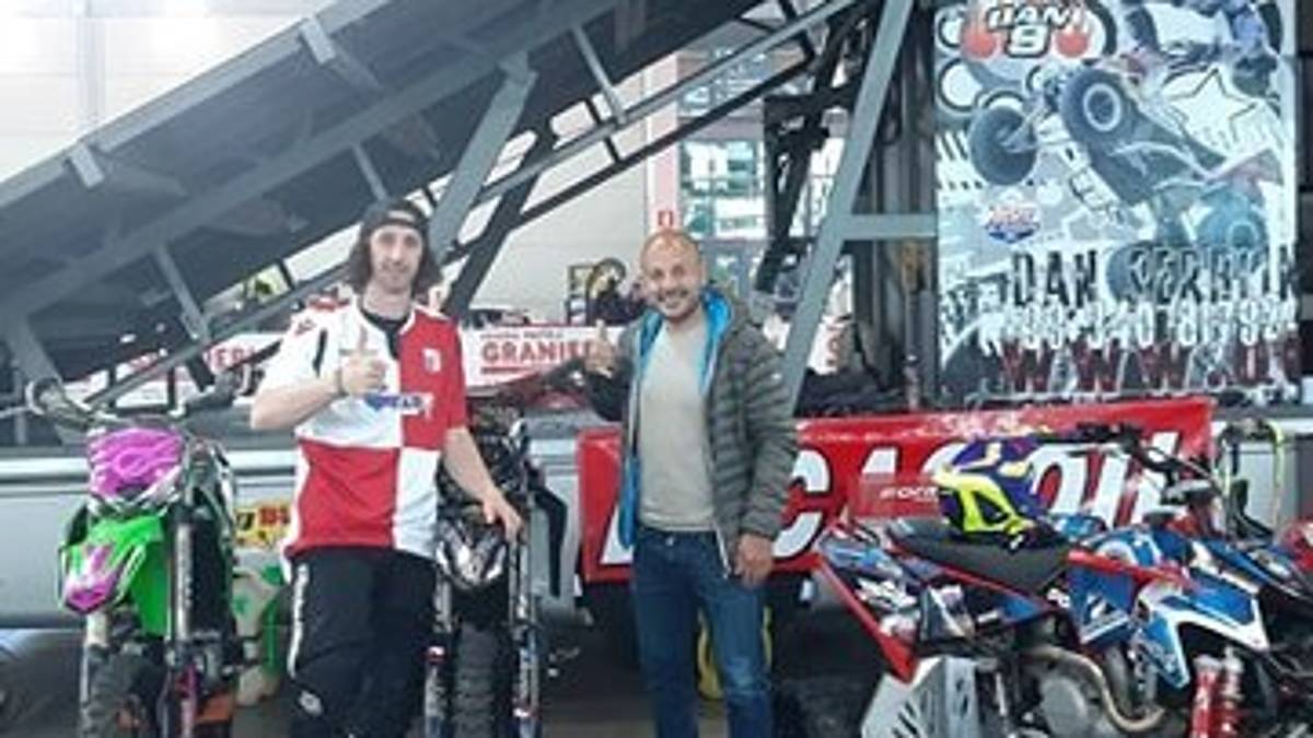 L’ex Ricchiuti in visita allo stand del Rimini calcio