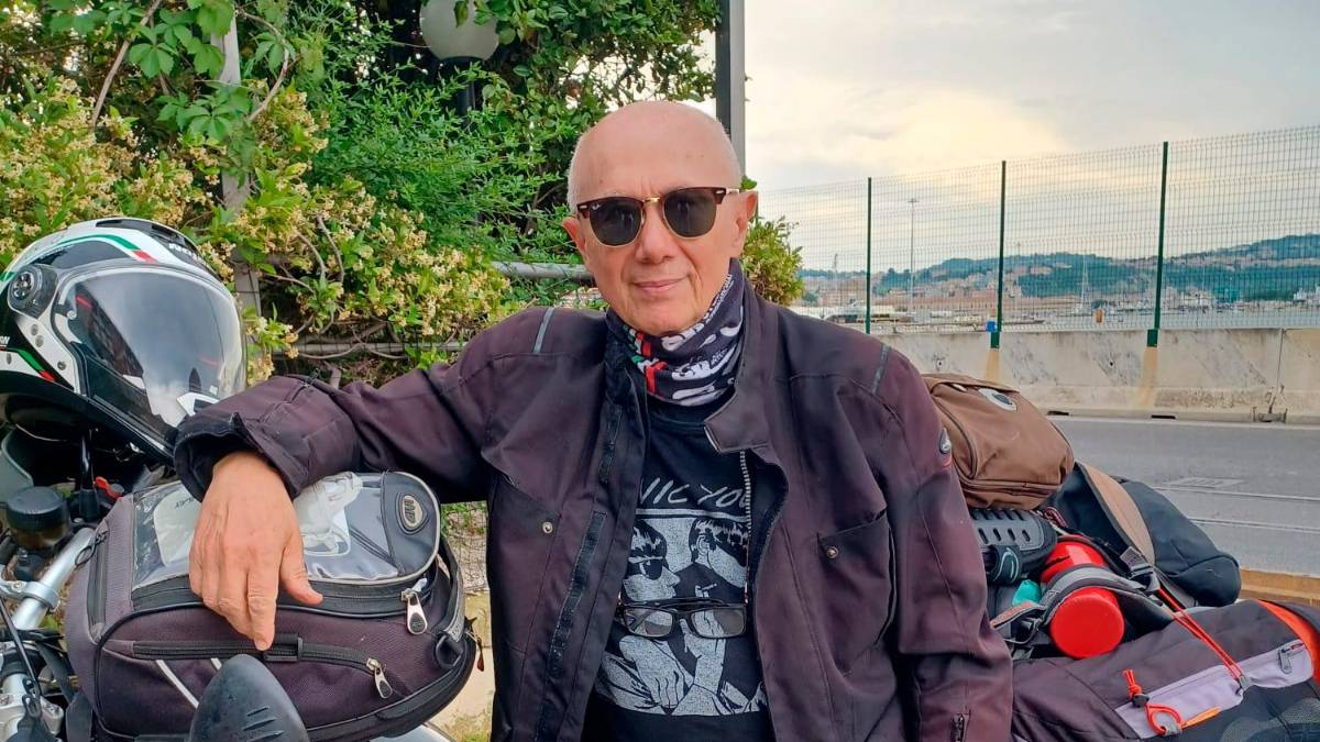 Piero Pieri durante il viaggio in Ucraina nell’estate del 2023