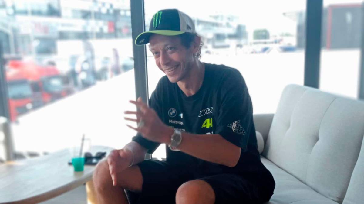 Valentino Rossi ieri a Misano Adriatico dove questa sera è in programma la prima manche del GT World Challenge