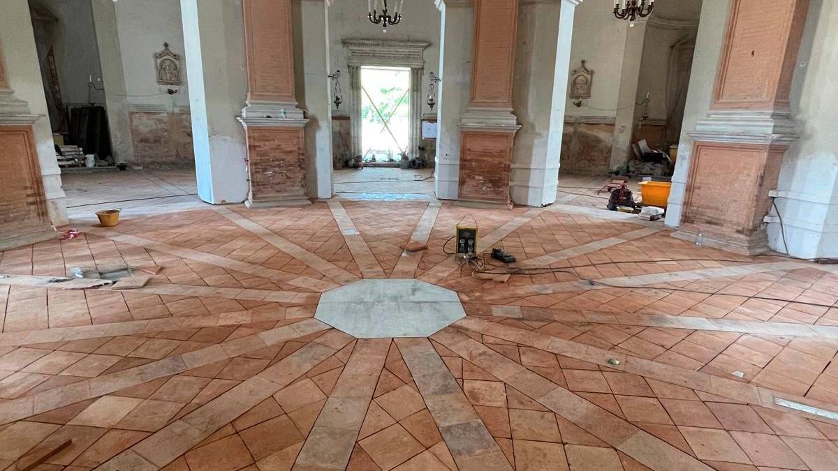 L’interno del Santuario di Fornò restaurato
