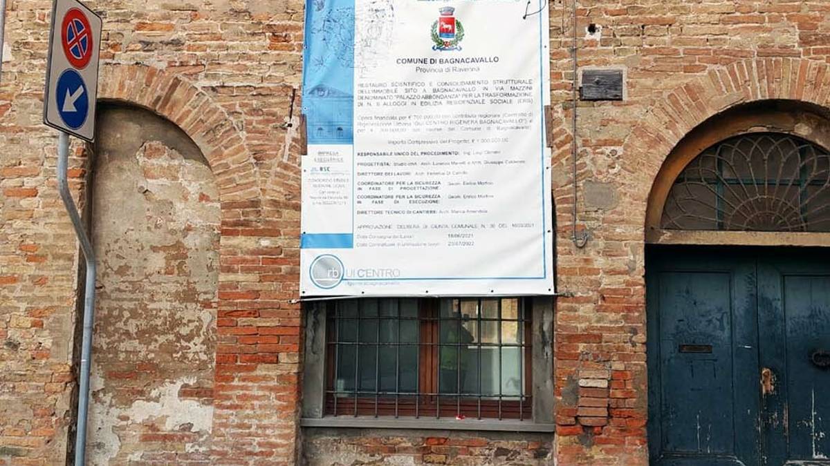 Bagnacavallo, lavori a Palazzo Abbondanza