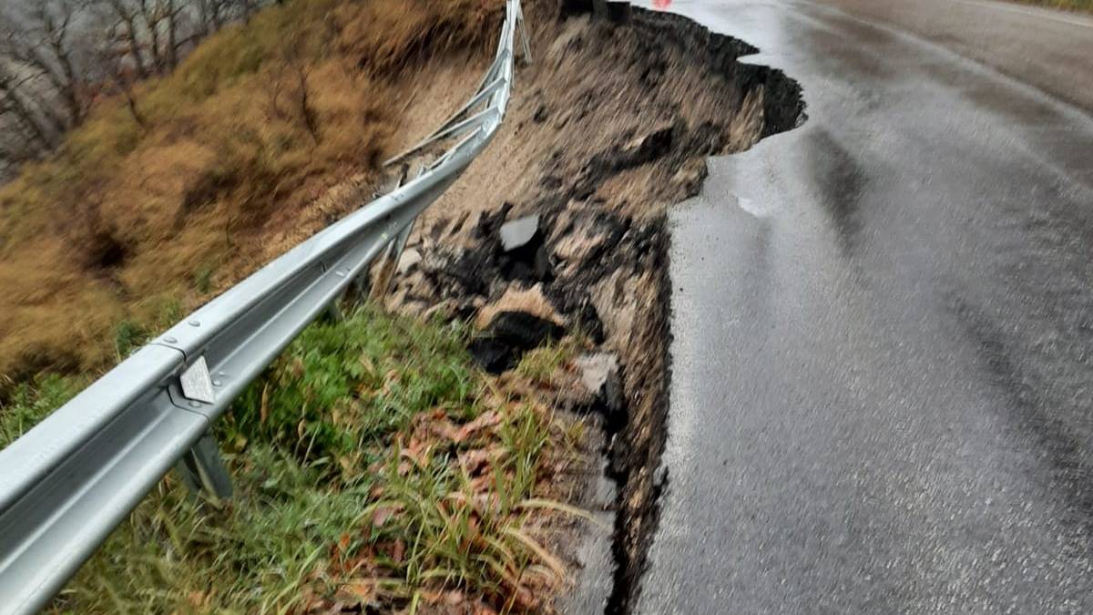 A Sogliano e a Sarsina frane su strade provinciali