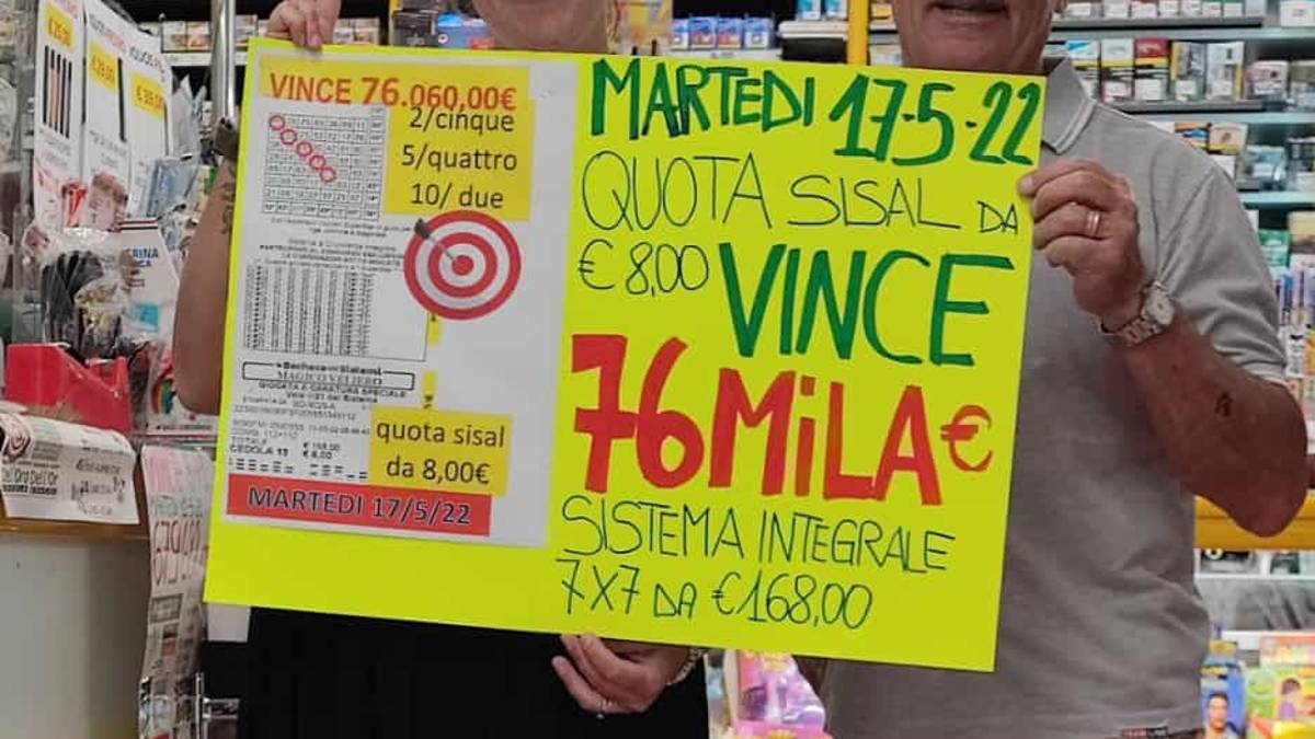 Rimini, vinti 76mila euro alla tabaccheria Dell'Oro