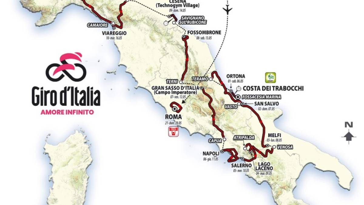 Giro d'Italia, ufficiale la crono targata Technogym del 14 maggio