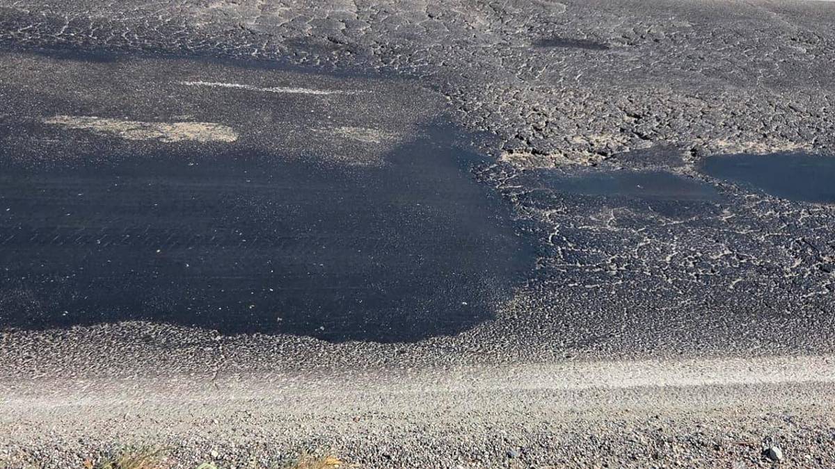 Dall’alto, la condizione delle strade in via Ravegnana e in via Giani