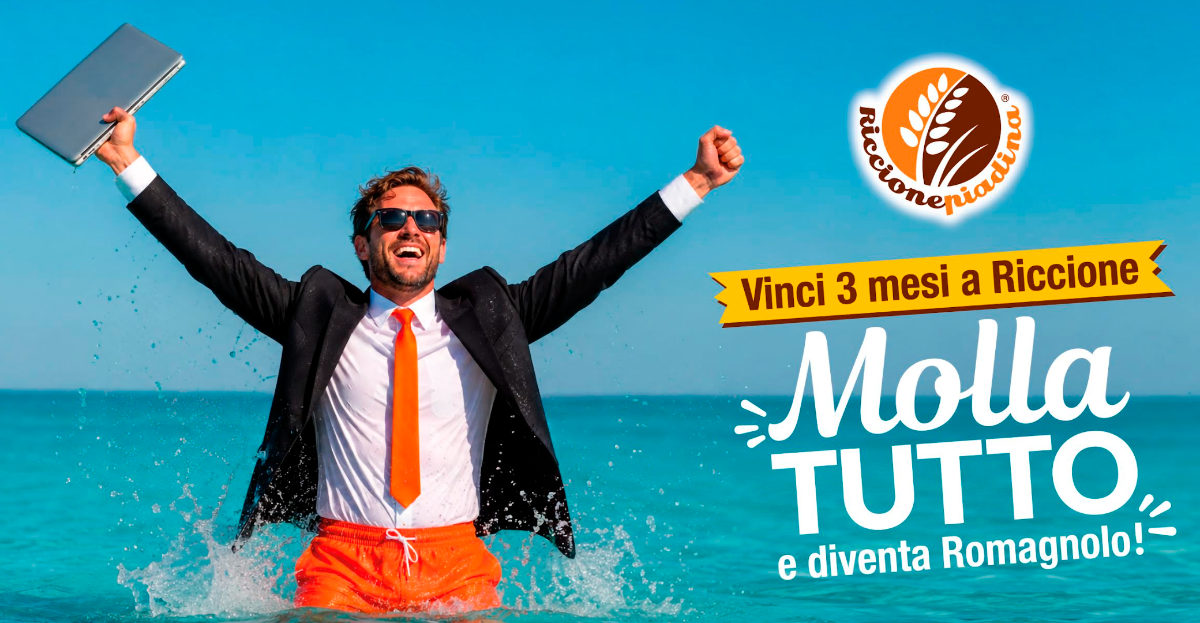 “Molla tutto e diventa romagnolo”: il concorso della piadina che fa vincere un’estate gratis a Riccione