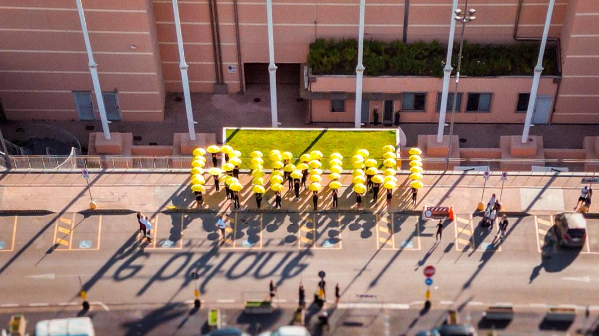 Il flash mob per il Tour de France