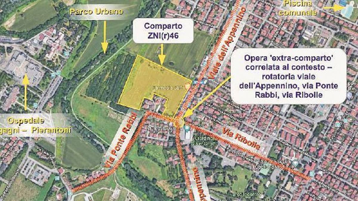 Lottizzazione a Ca’ Ossi, meno verde e una rotonda nuova in viale Appennino