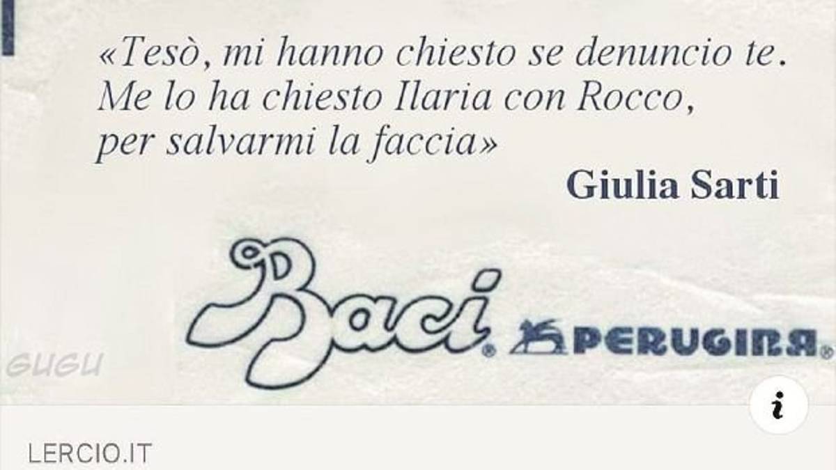 E sul web la parodia delle frasi di Giulia Sarti nei falsi Baci Perugina