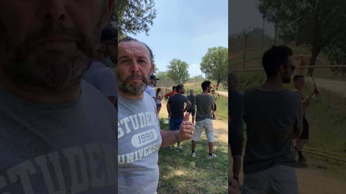 Motocross, Dovizioso poco prima di cadere - IL VIDEO