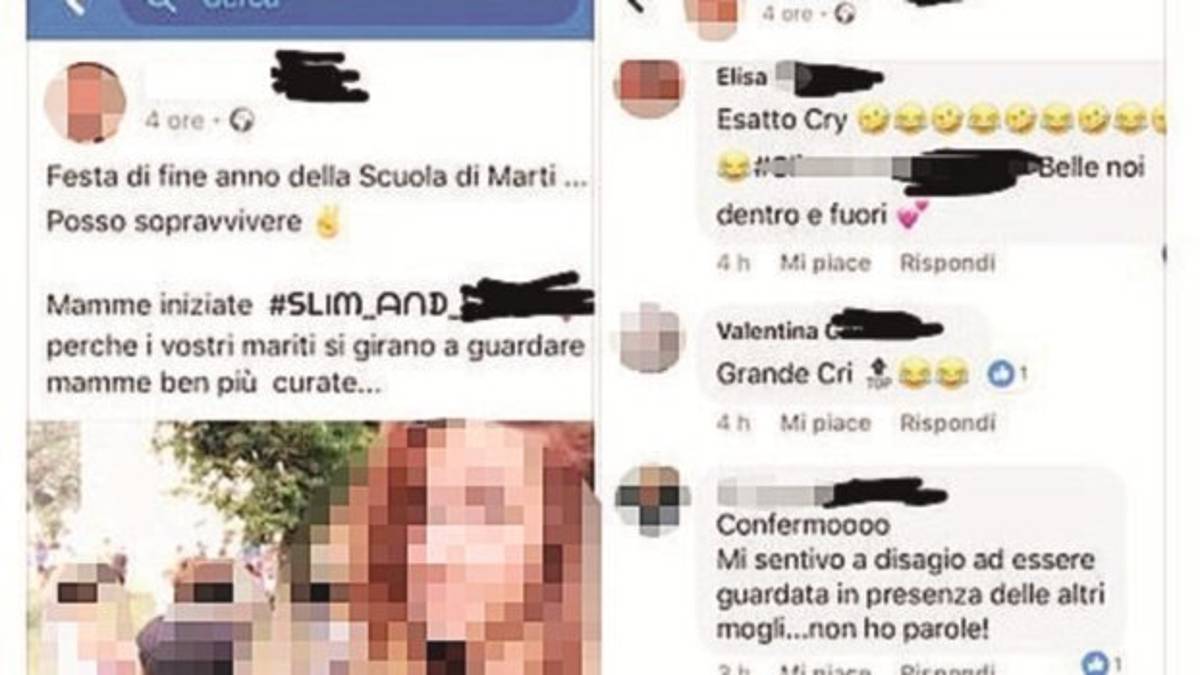 Alla festa della scuola fotografa di nascosto e deride altre mamme