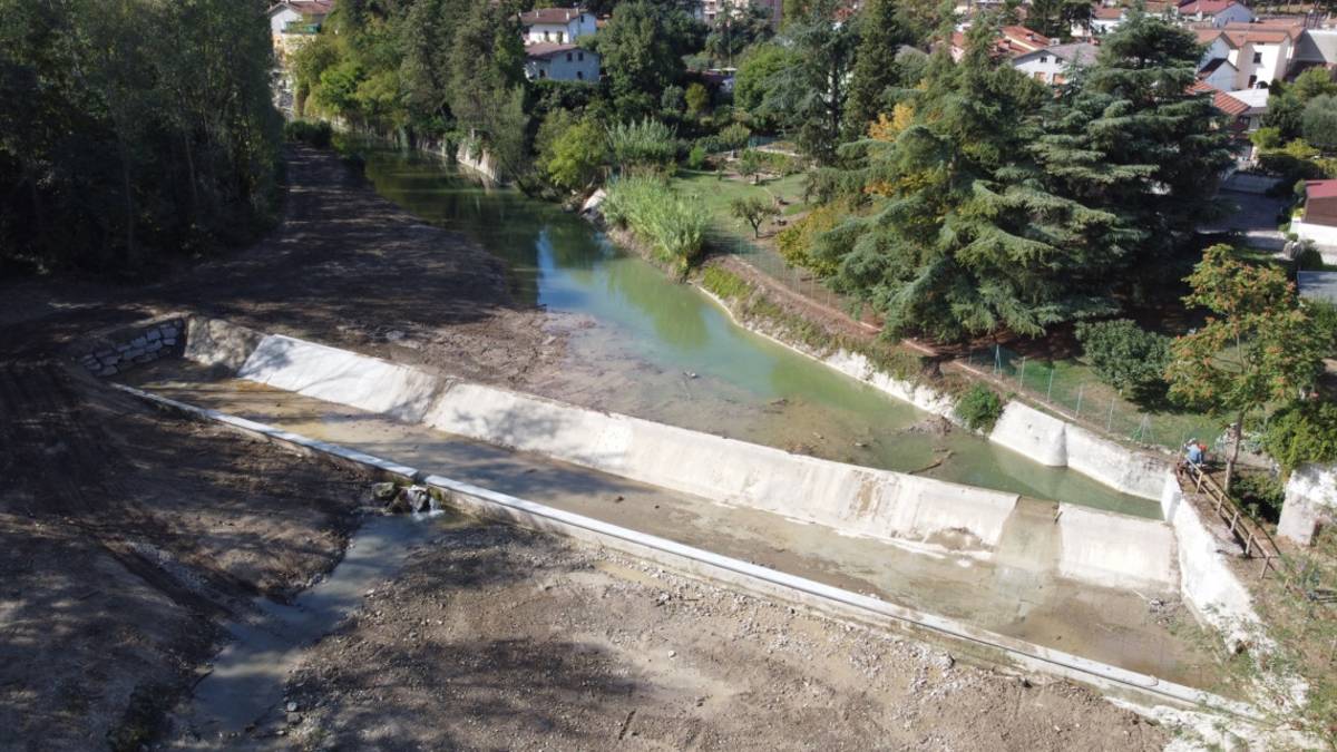Predappio, terminati i lavori alla grande briglia sul torrente Rabbi