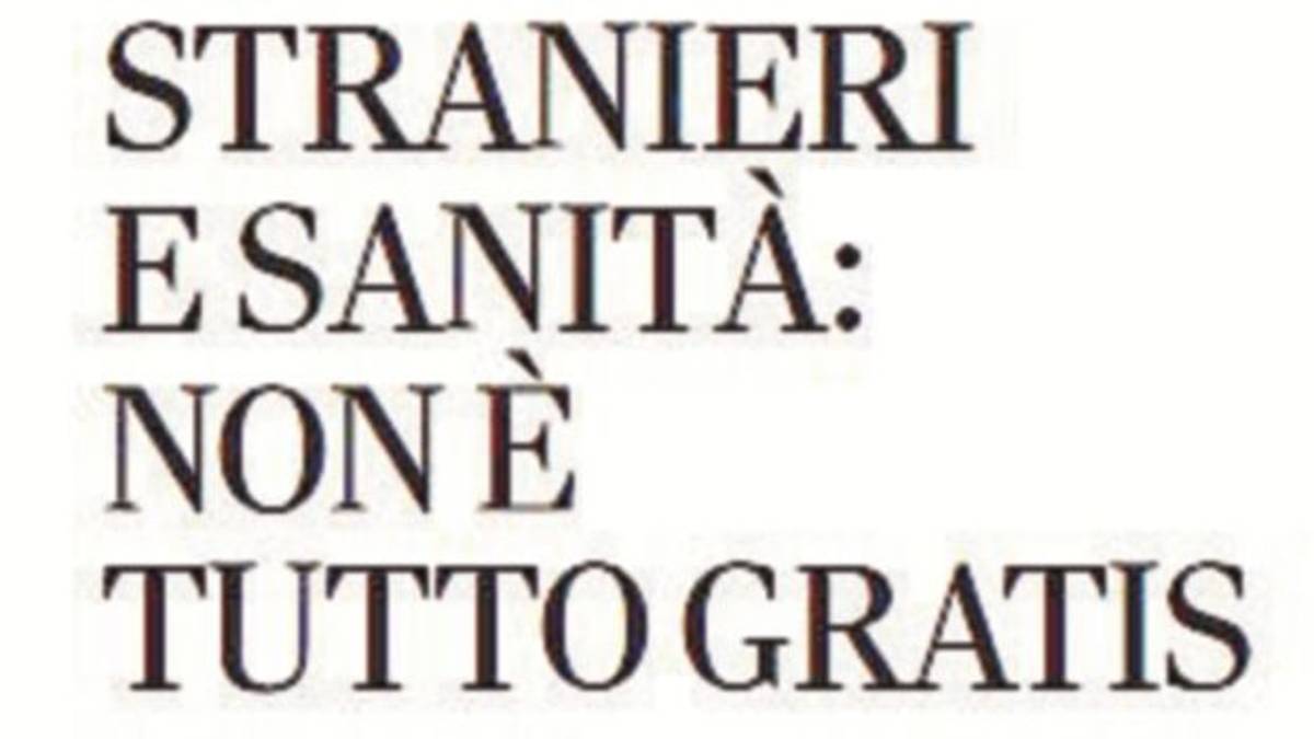 Stranieri e Sanità: non è tutto gratis