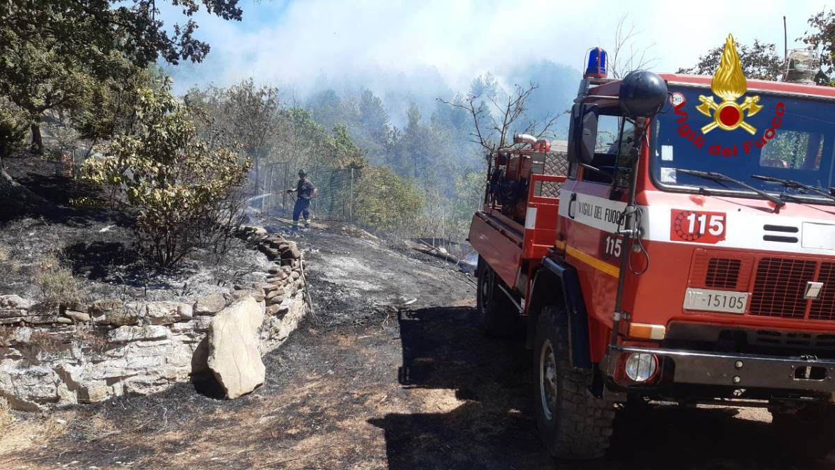 Galeata, incendio di bosco a Buggiana GALLERY