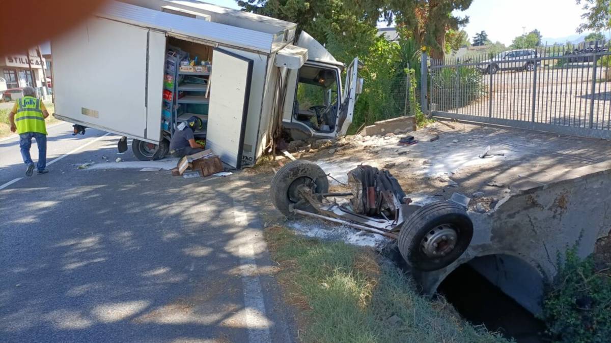 Savignano: distrugge il camion e blocca l'Emilia per un'ape nell'abitacolo