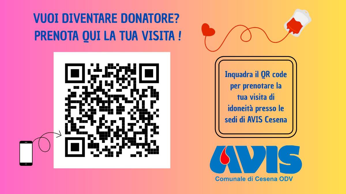 Il qr code da inquadrare per prenotare la visita