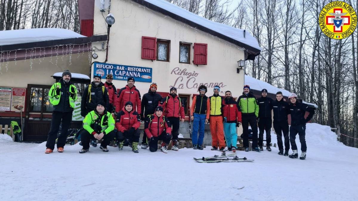 Giornata di addestramento a Campigna per i Carabinieri Forestali servizio Meteomont e il Soccorso Alpino Emilia Romagna