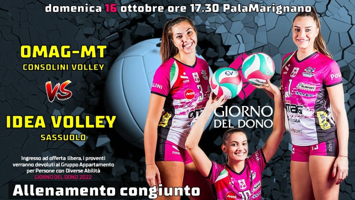 Volley A2 donne, Omag: un'amichevole di beneficenza per la Giornata del dono