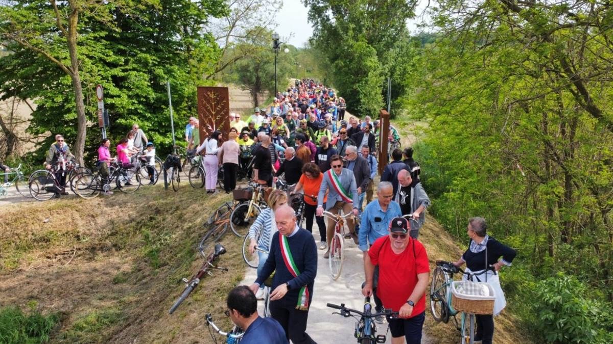 Castel Bolognese, inaugurata la Ciclovia del Senio VIDEO
