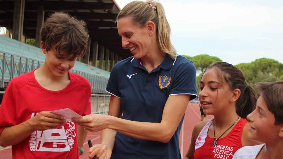 Atletica, Elena Vallortigara in visita a Forlì