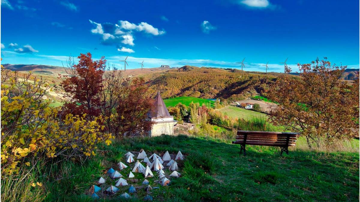Simulazione dell’impianto visto dalla Valmarecchia