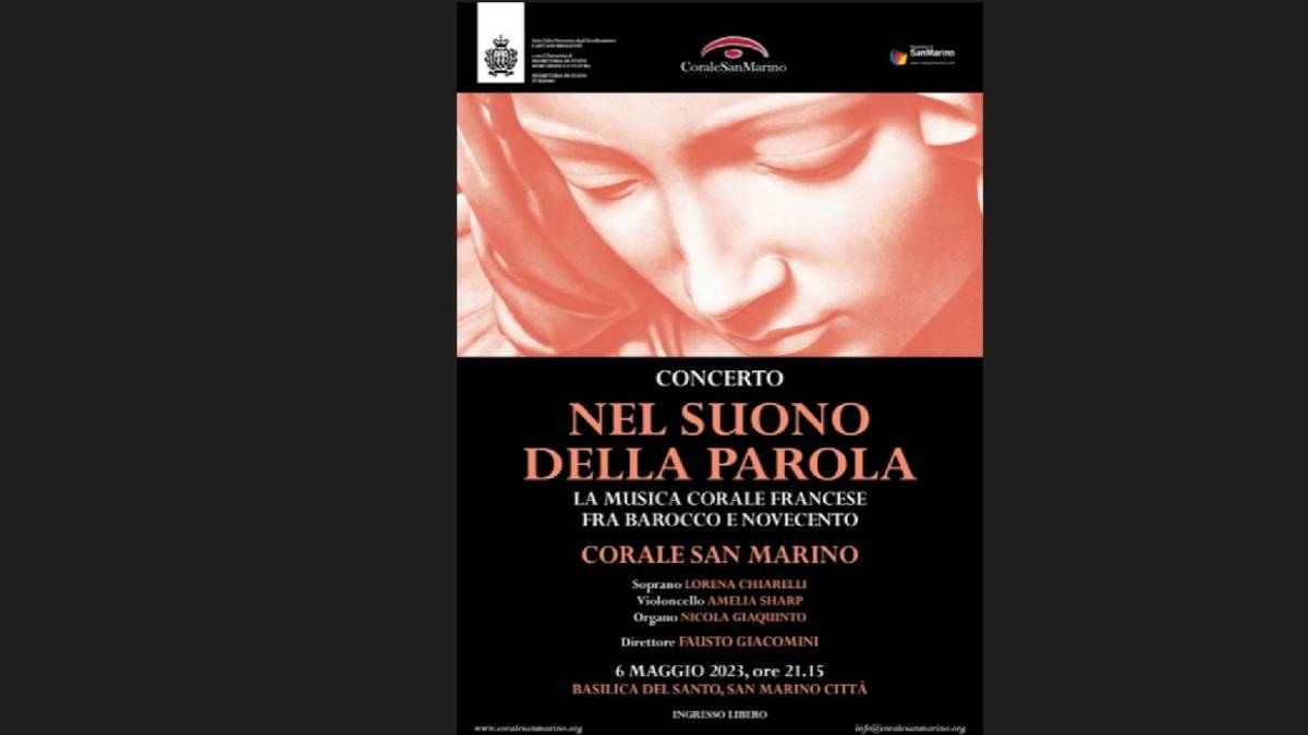 San Marino, il 6 maggio concerto Nel suono della parola alla Basilica del Santo