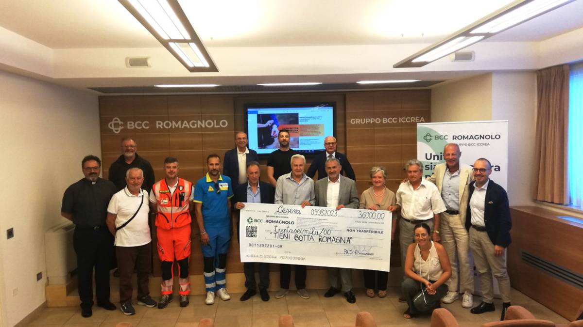 Cesena, alluvione: da Bcc Romagnolo 36mila euro per Tieni botta Romagna