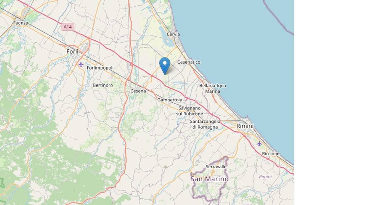 Terremoto, oggi nuova scossa con epicentro tra Gambettola e Cesenatico