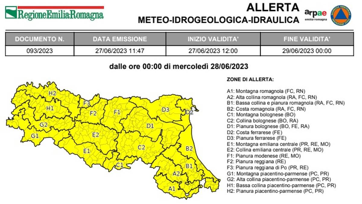 Meteo Romagna, torna la pioggia: allerta gialla per temporali fino a mercoledì