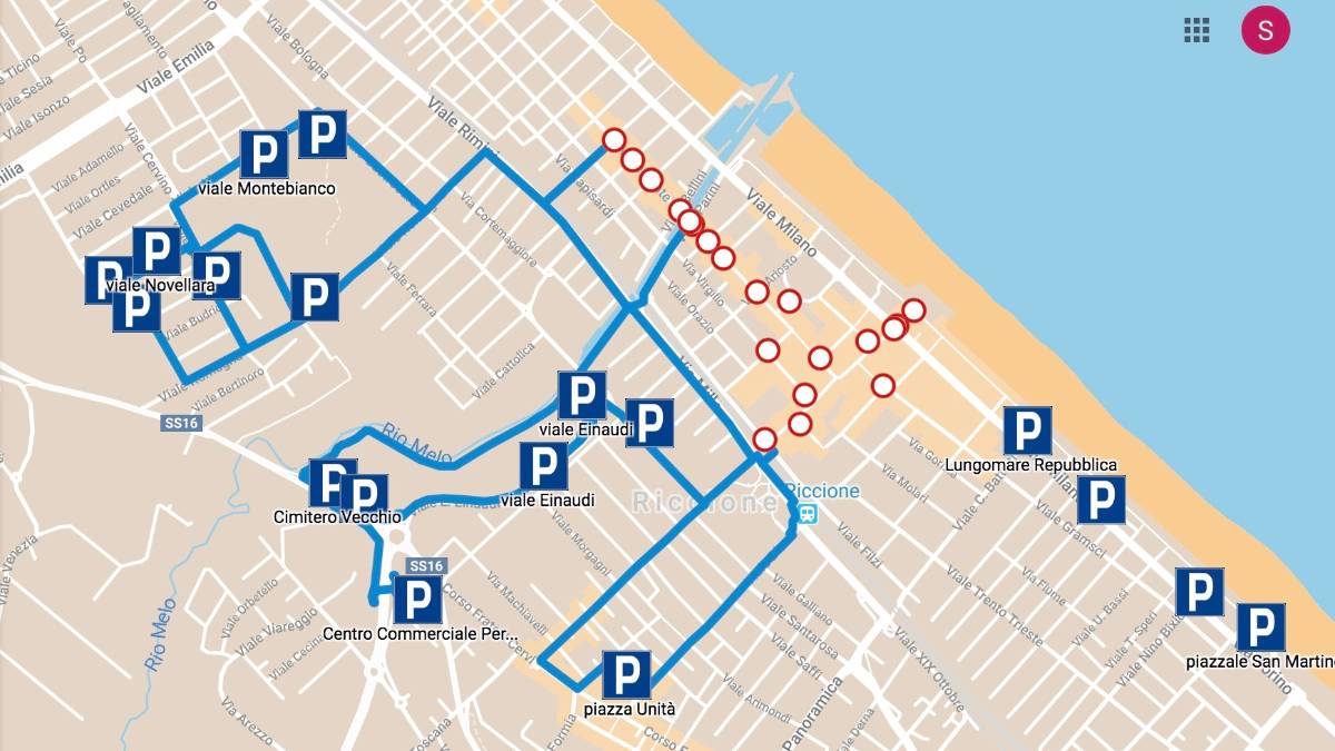 Riccione, feste di Pasqua: ecco la mappa dei parcheggi