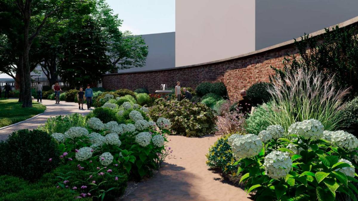 Un’immagine di quello che sarà realizzato all’interno dei giardini pubblici nel centro di Cesena