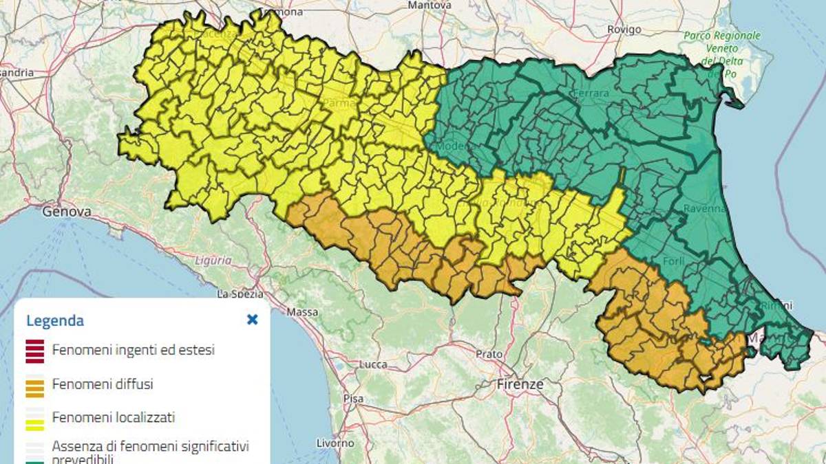 Allerta meteo per domani. Raffiche di vento a quasi 90 km orari sui crinali della Romagna