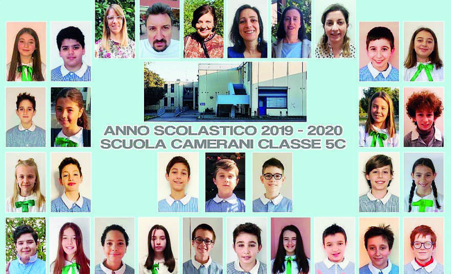 Ravenna, in grembiule in casa per la foto di classe