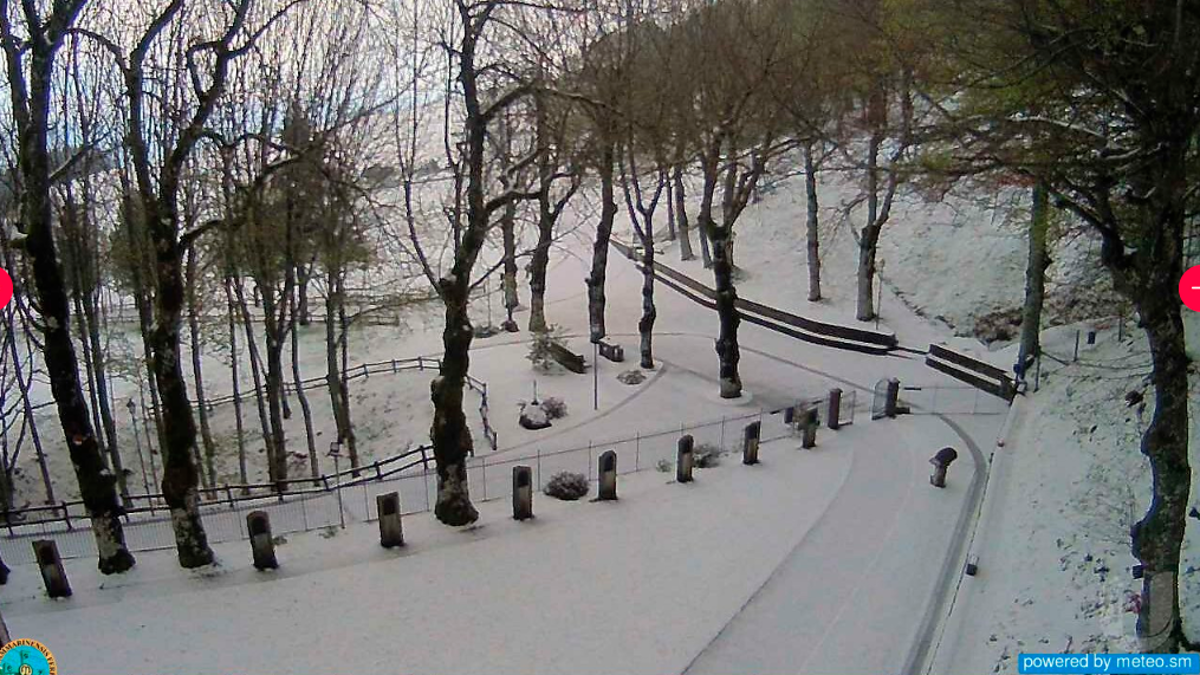 L’eremo sul Monte Carpegna questa mattina a Montecopiolo