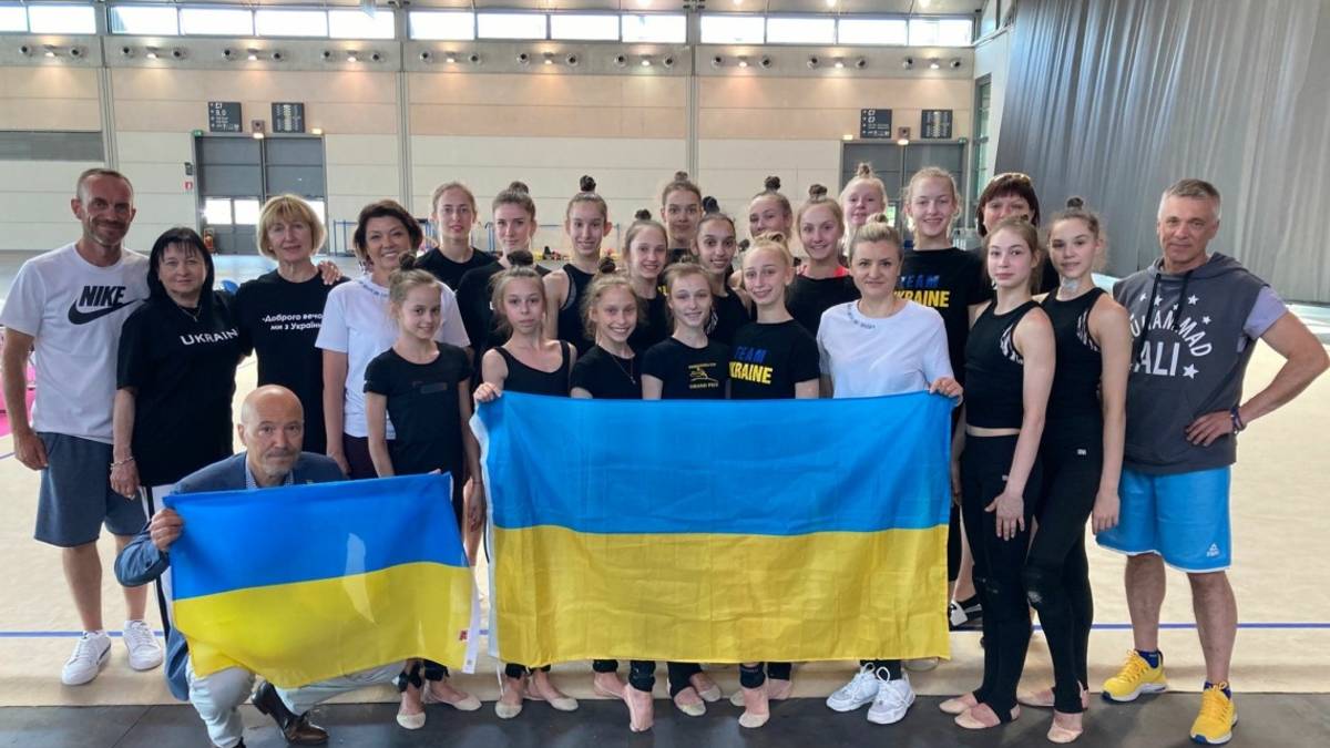 Ginnastica ritmica, la nazionale femminile ucraina al lavoro a Rimini