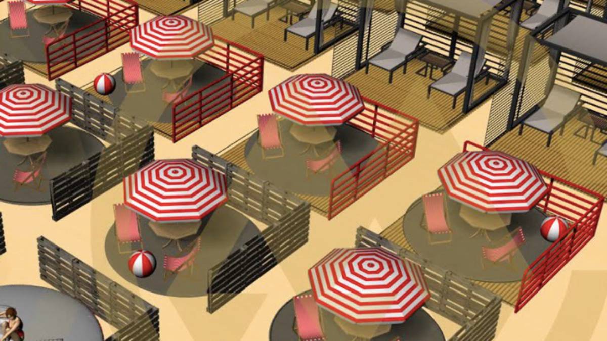 Al mare con pallet e teli circolari? L'idea di un'azienda ravennate