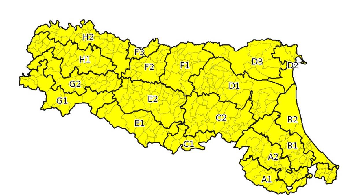 Meteo Romagna, temporali: martedì allerta gialla