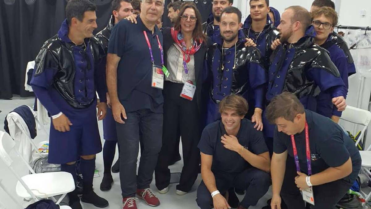 Mondiali in Qatar con gli sbandieratori di Faenza