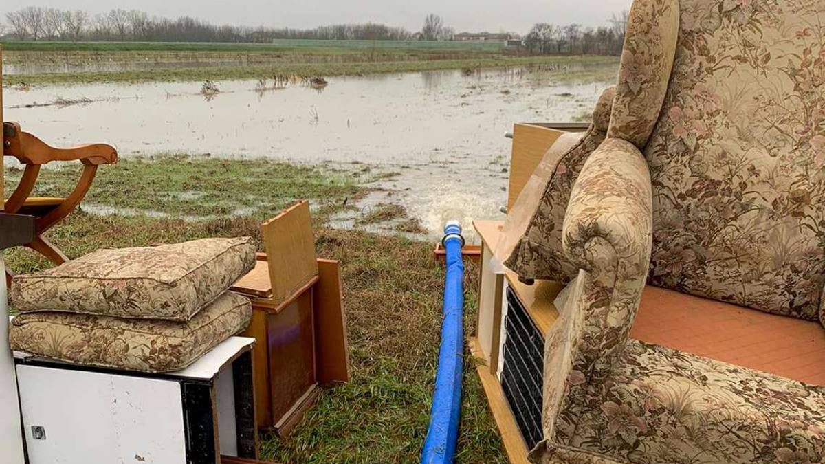 Alpini di Cesena nell'inferno dell'alluviomne modenese