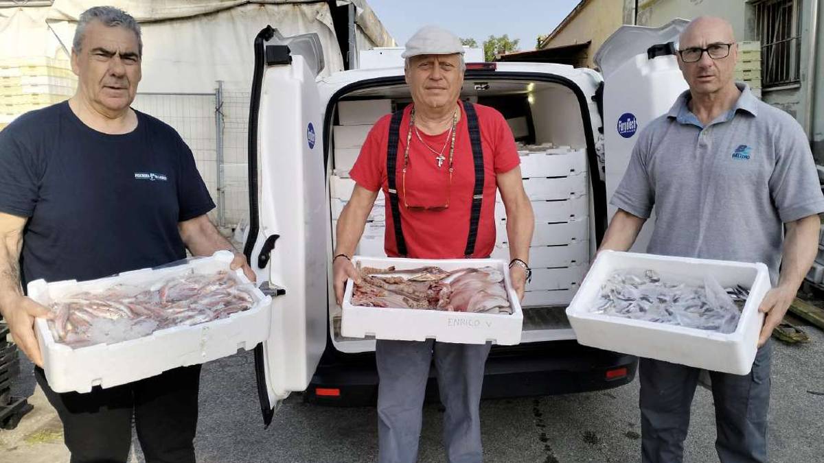 Cesenatico, da Chioggia in regalo 650 kg di pesce per alluvionati
