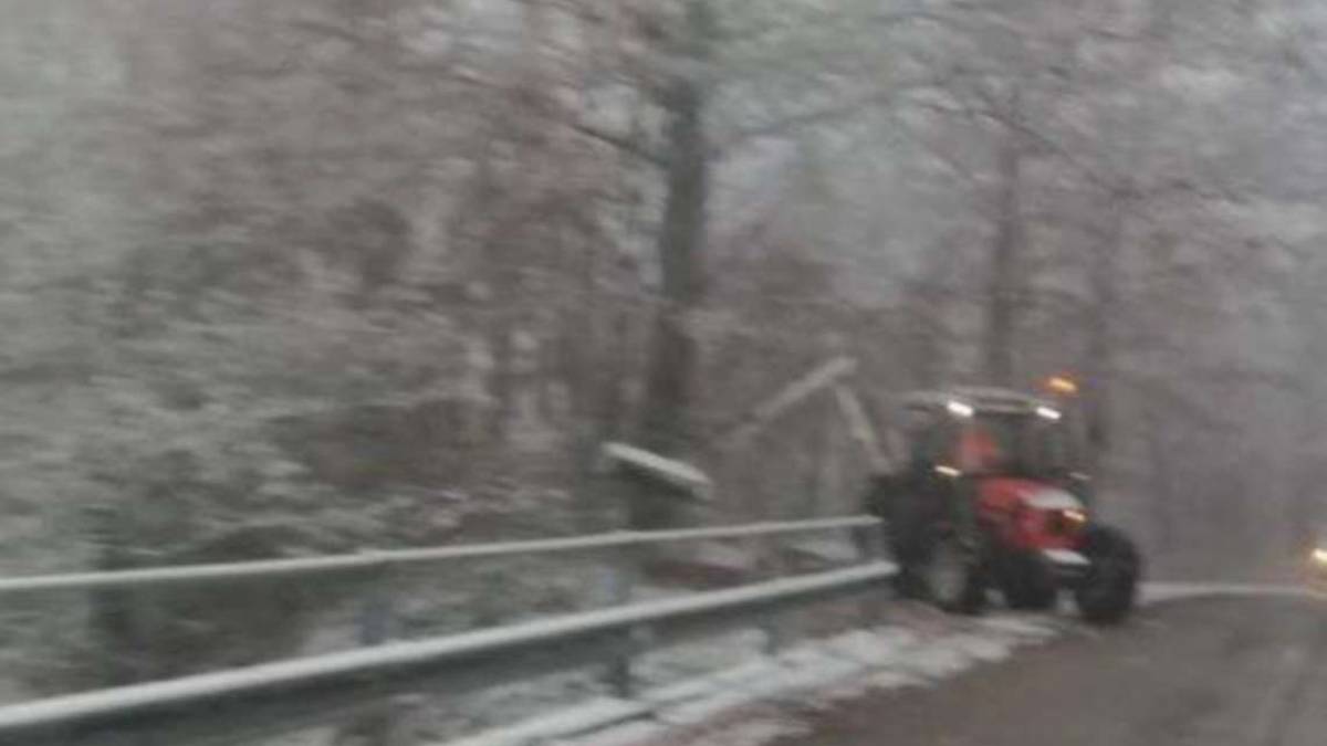 La denuncia: Che spreco sfalciare l'erba sotto la neve al Carnaio