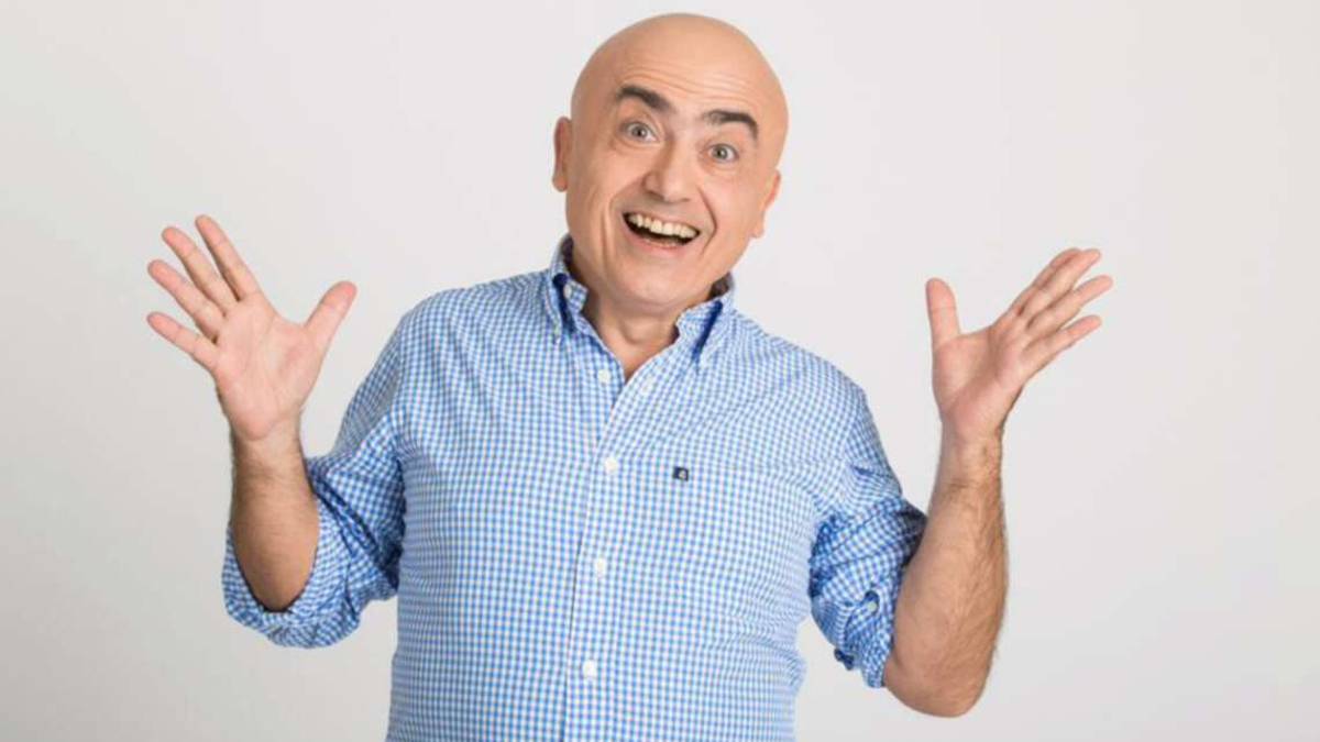 Paolo Cevoli in piazza Nenni a Faenza