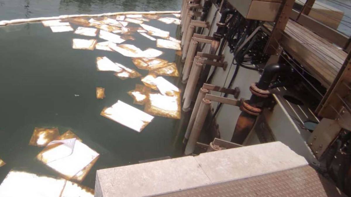 Cesenatico, perdita d'olio risolta a porta vinciana