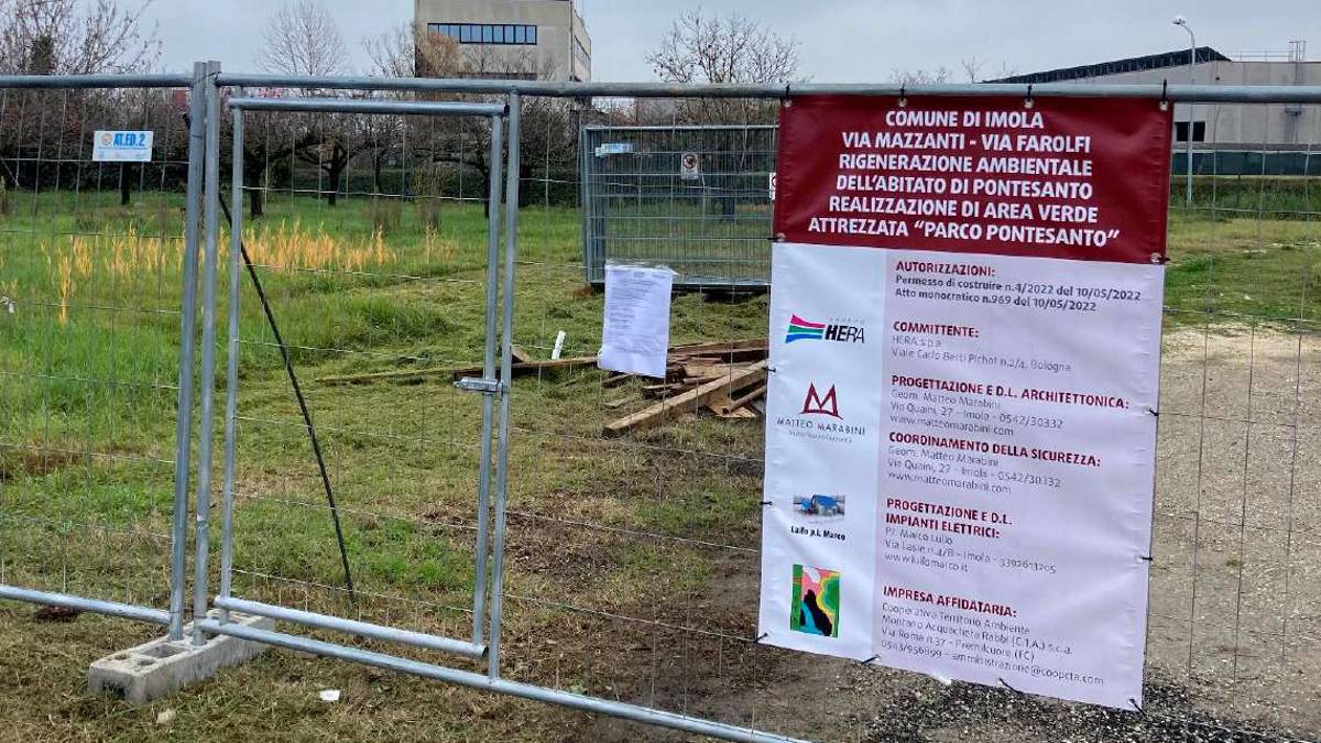 Imola, lavori al via per il Parco pubblico Pontesanto