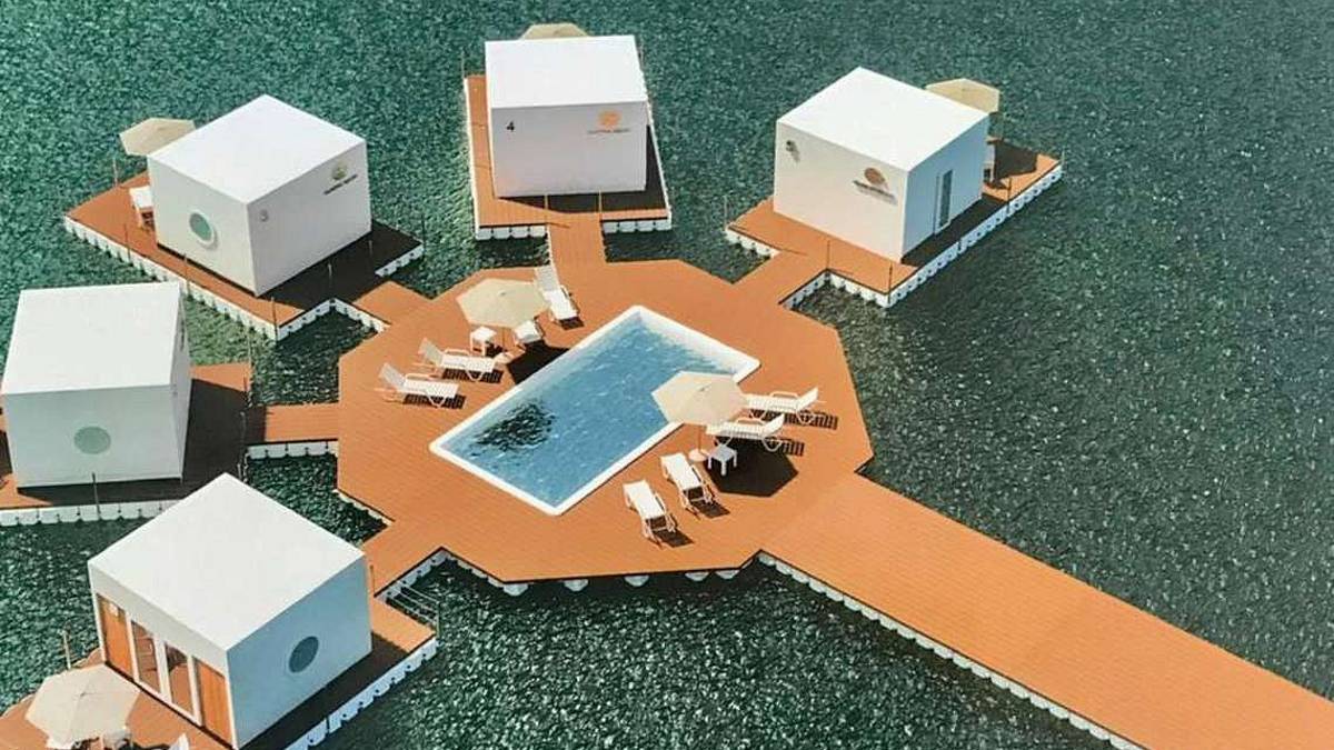 San Clemente, case galleggianti nel lago