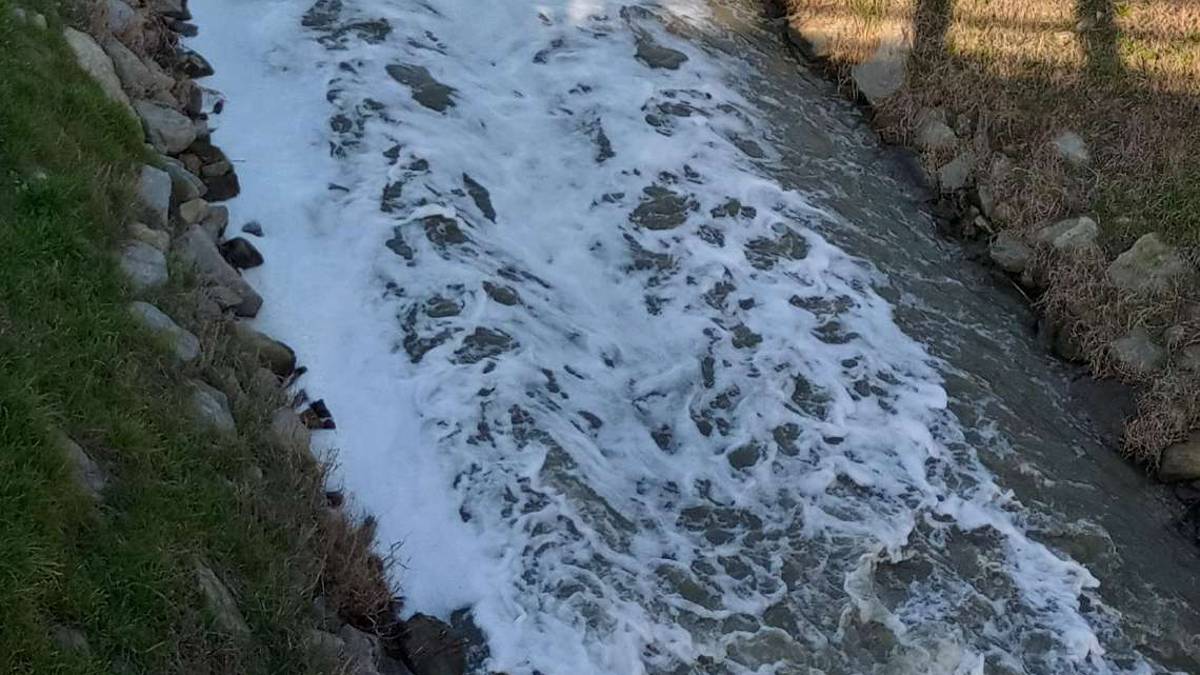Bagnacavallo, torna la schiuma maleodorante nel Fosso Vecchio
