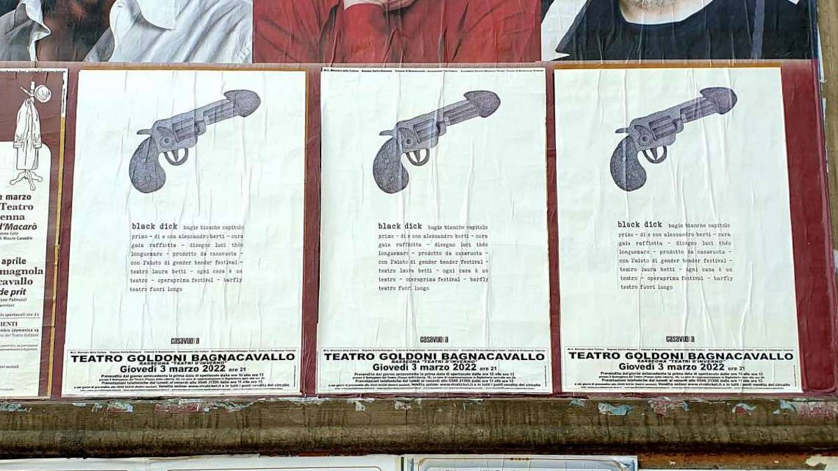 Black dick: organo genitale o pistola? Il doppio senso di un poster fa discutere a Bagnacavallo